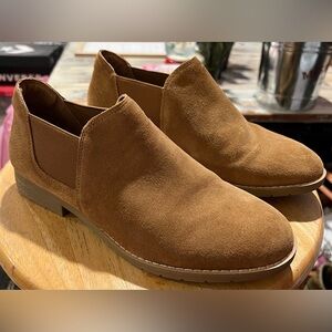BJORNDAL Gianna Tan Suede Ankle  Bootie Boots Size 7.5